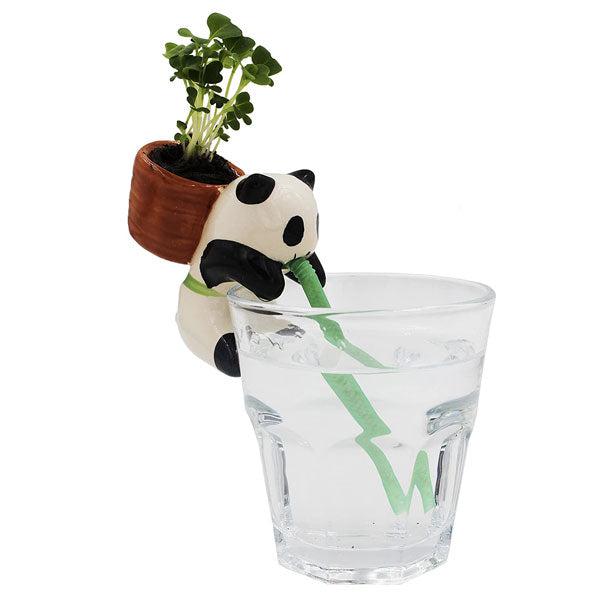 Self Watering Animal Straw Flowerpot Planter