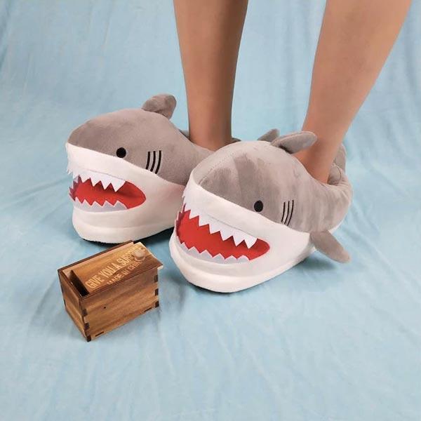 Shark Bite Plush Slippers