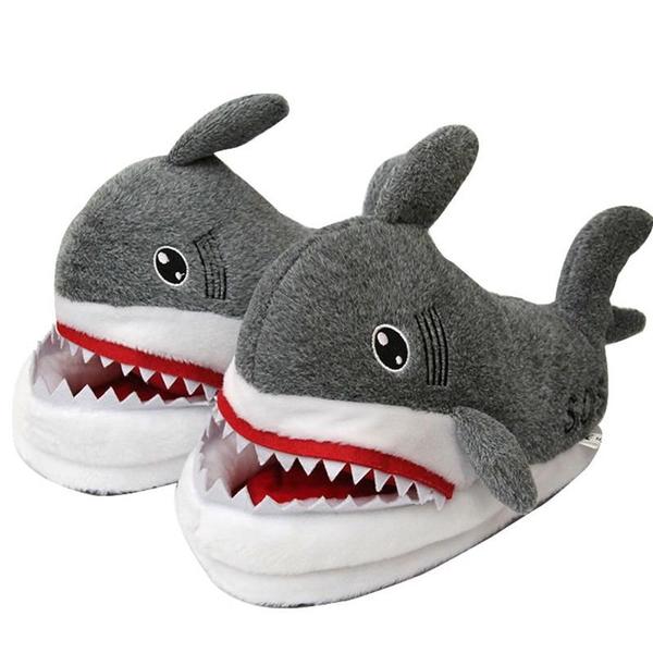 Shark Bite Plush Slippers