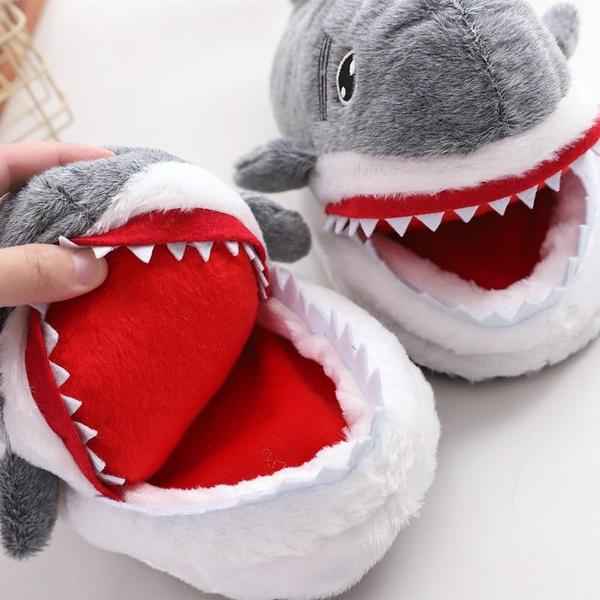 Shark Bite Plush Slippers