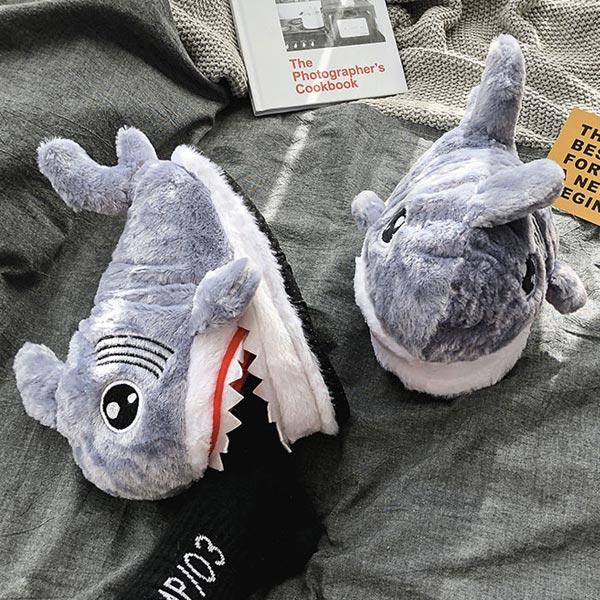 Shark Bite Plush Slippers