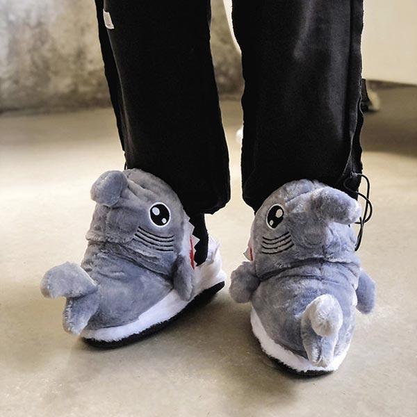 Shark Bite Plush Slippers