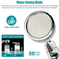 Thumbnail for 360 Degree Power Shower Head - Water Saving Rain Shower