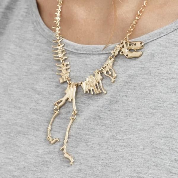 Skeleton Tyrannosaurus Pendant Necklace