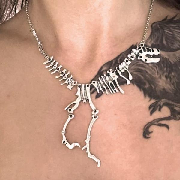 Skeleton Tyrannosaurus Pendant Necklace