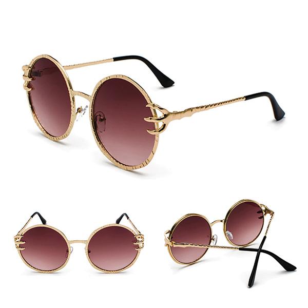 Skull Claw Round Sunglasses