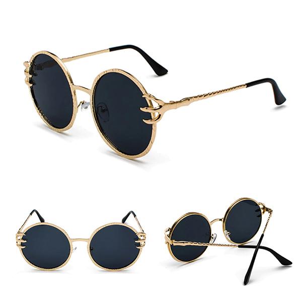 Skull Claw Round Sunglasses