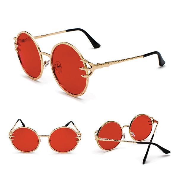 Skull Claw Round Sunglasses