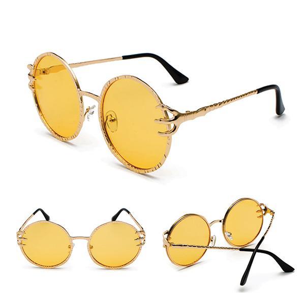 Skull Claw Round Sunglasses