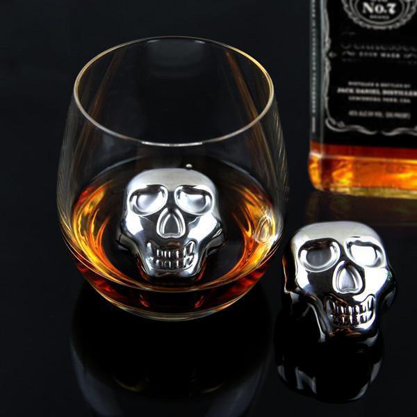 Skull Whiskey Stones Stainless Steel