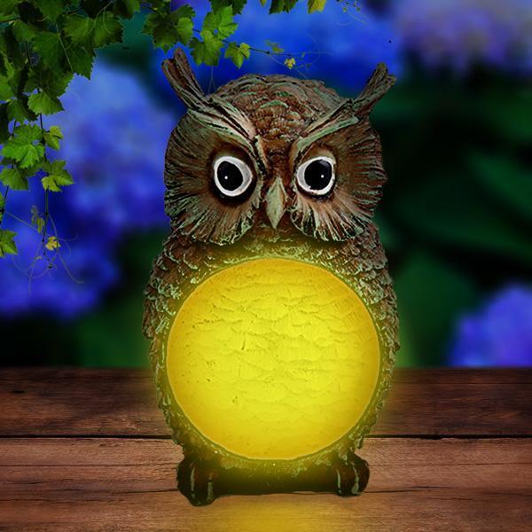 Solar Powered Owl Outdoor Light