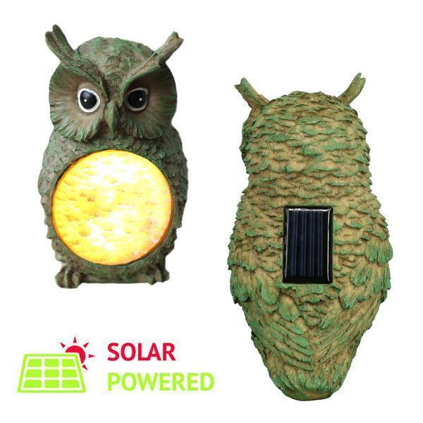 Solar Powered Owl Outdoor Light