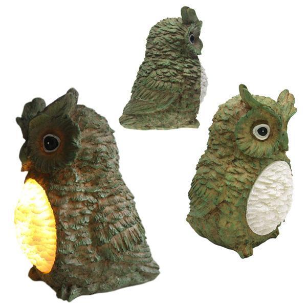 Solar Powered Owl Outdoor Light