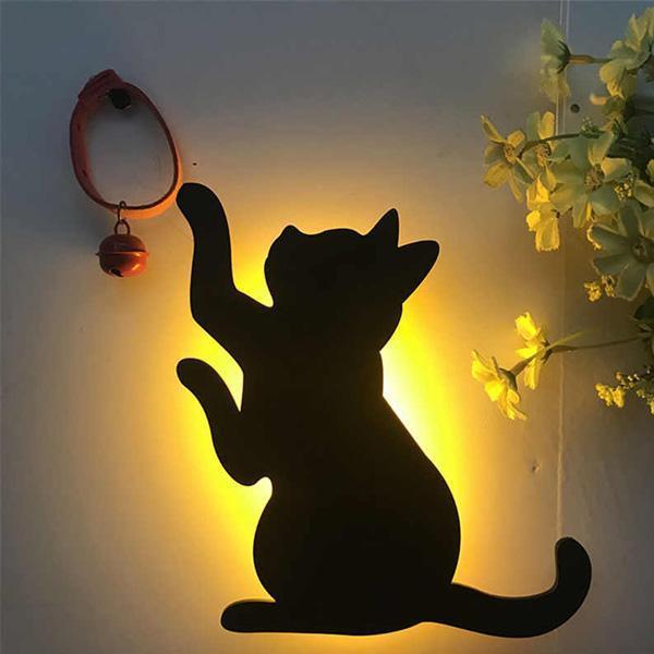 Sound Activated Cat Night Light