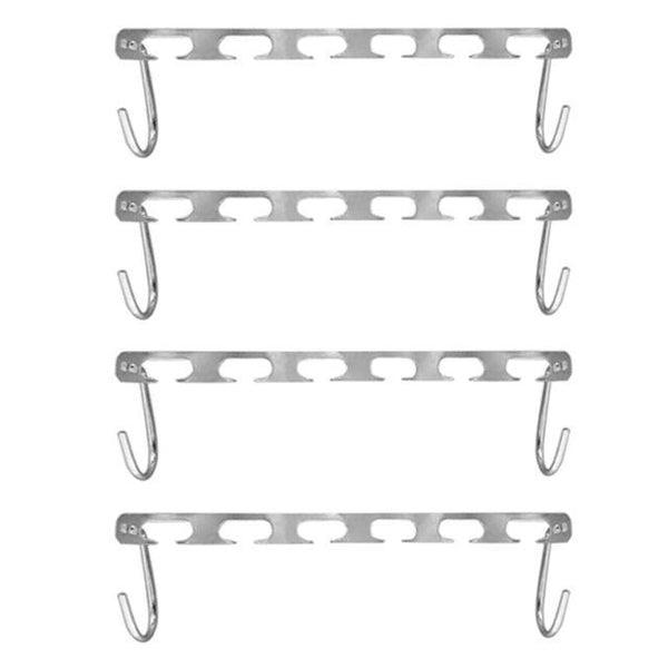 Space Saving Stainless Steel Hangers (Set of 4)