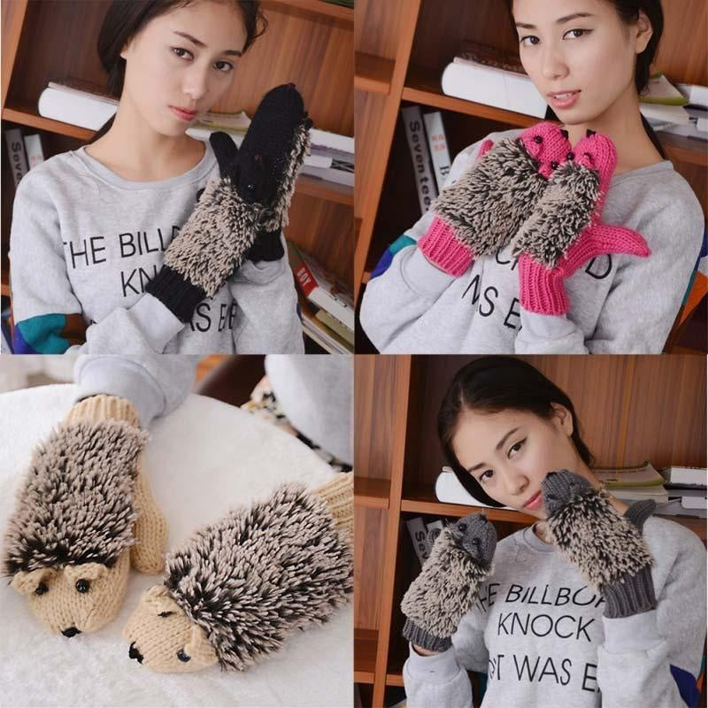 Cute Hedgehog Mittens PeekWise