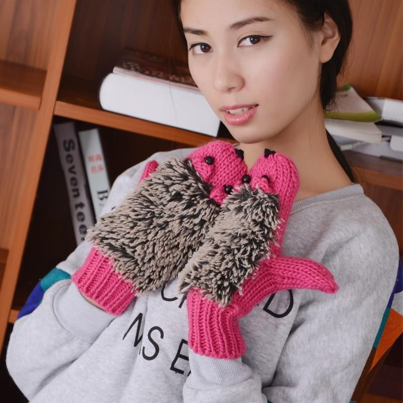 Cute Hedgehog Mittens PeekWise