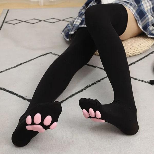 Squishy Cat Paw Pad Stockings
