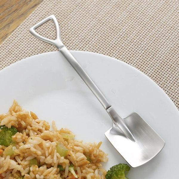 Stainless Steel Shovel Shaped Soup Spoon