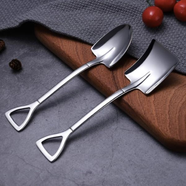 Stainless Steel Shovel Shaped Soup Spoon