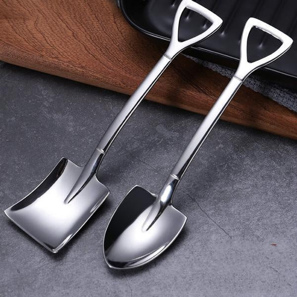 Stainless Steel Shovel Shaped Soup Spoon