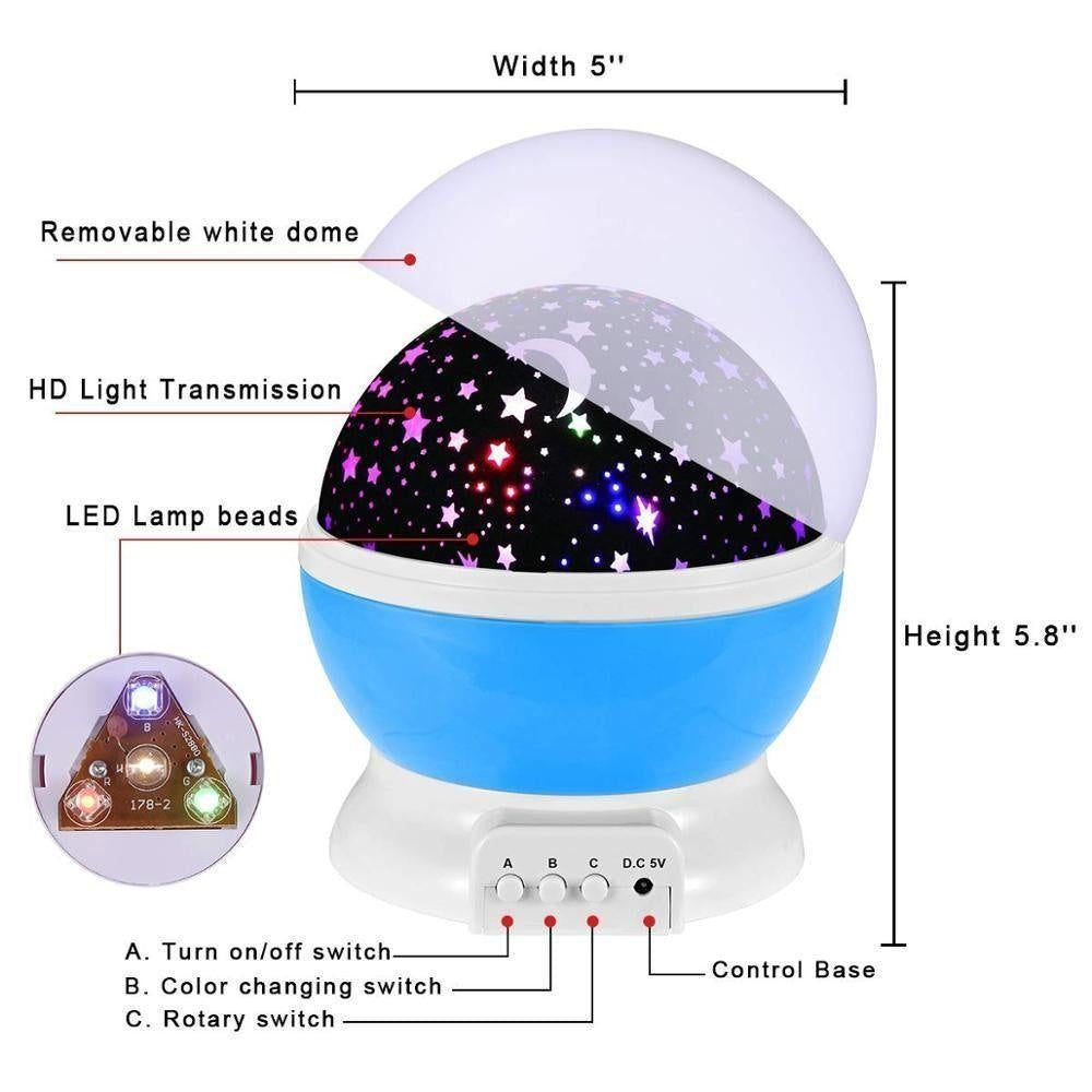 Cosmos Projector Night Stars Lamp - PeekWise