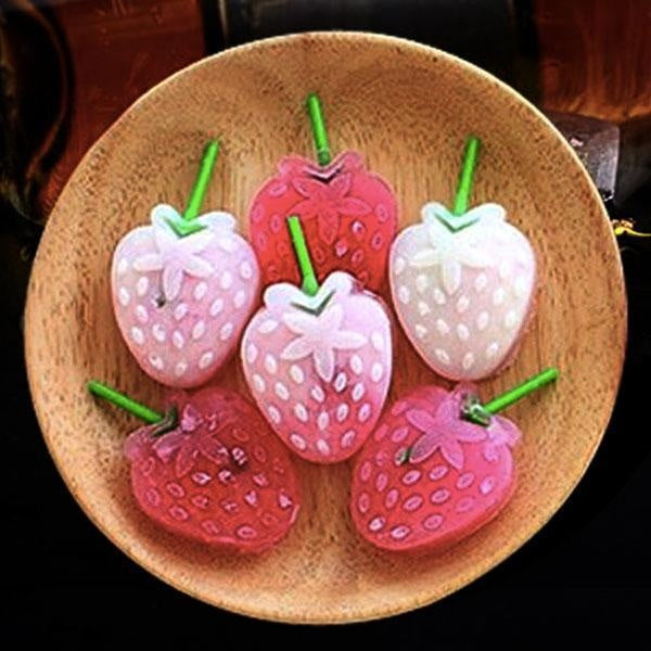 Strawberry Silicone Ice Mold With Stem Handles