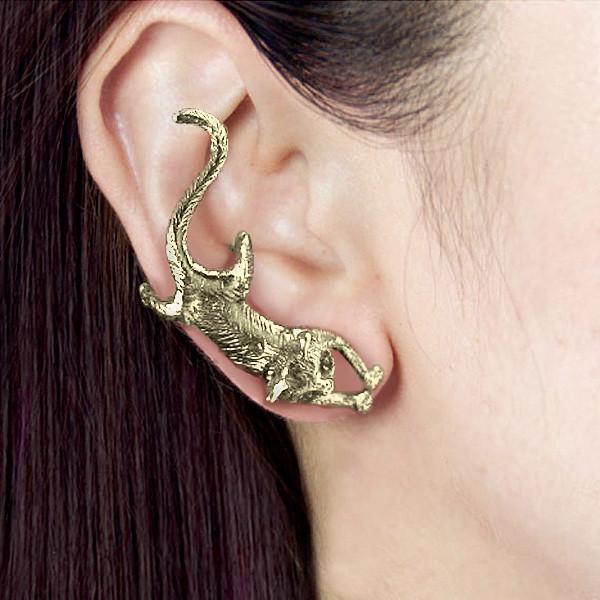 Stretching Cat Ear Cuff