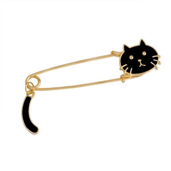 Swishing Tail Cat Pins