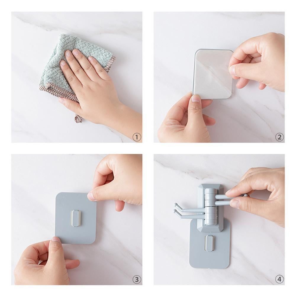 Swivel Adjustable Wall Hooks Set of 3 - PeekWise