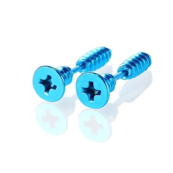 Through Your Ear Screw Earrings (Various Colors) PeekWise