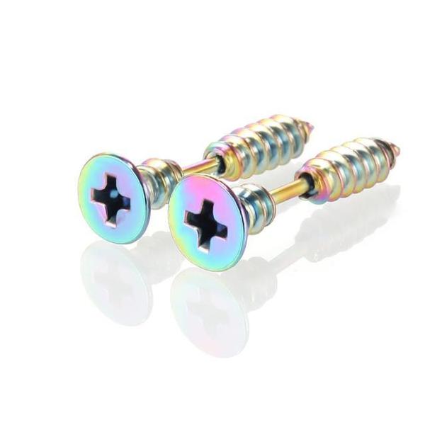 Through Your Ear Screw Earrings