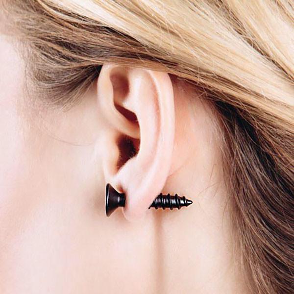 Through Your Ear Screw Earrings