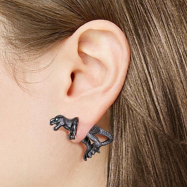 Through Your Ear T-Rex Earrings