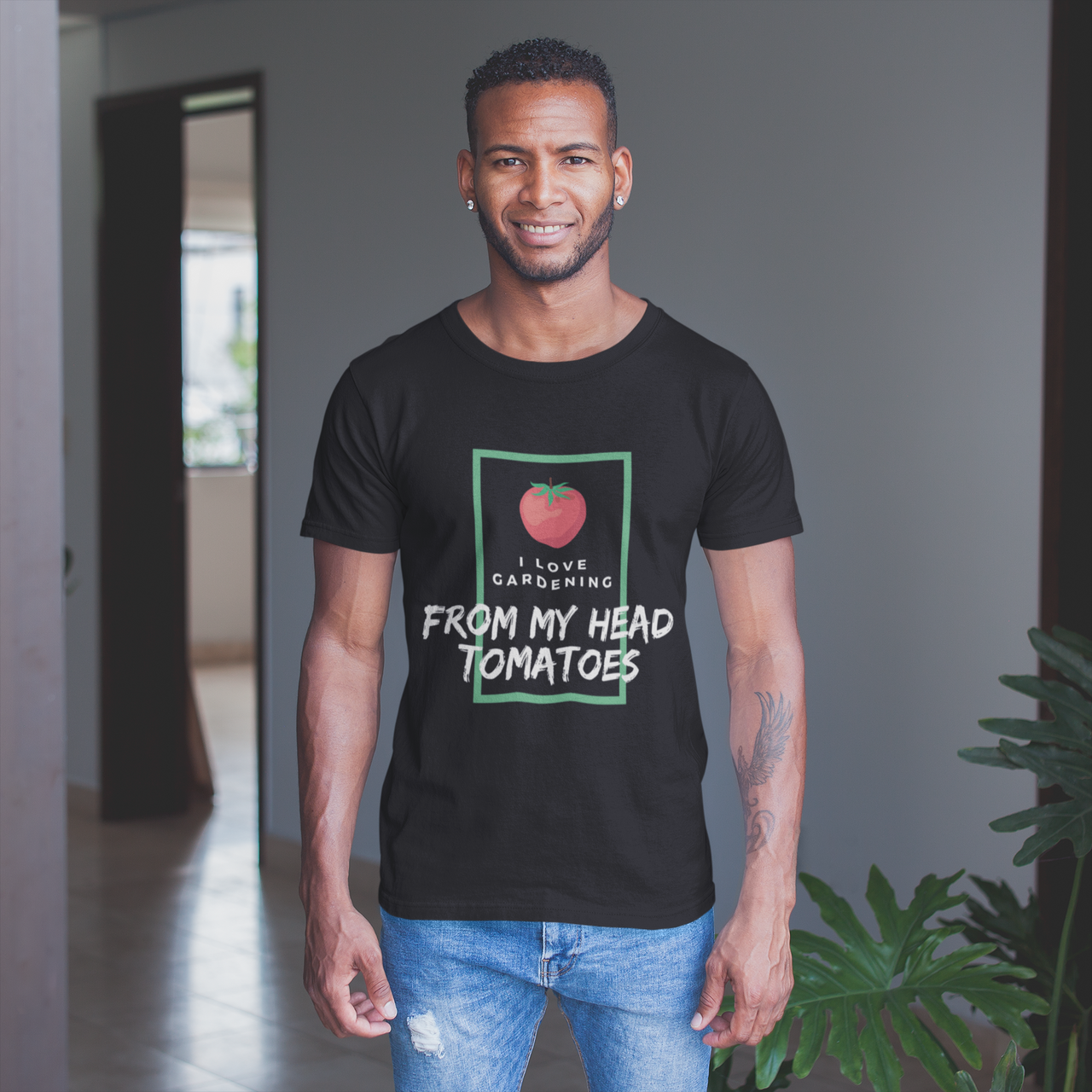 I Love Gardening From My Head Tomatoes - Premium T-Shirt