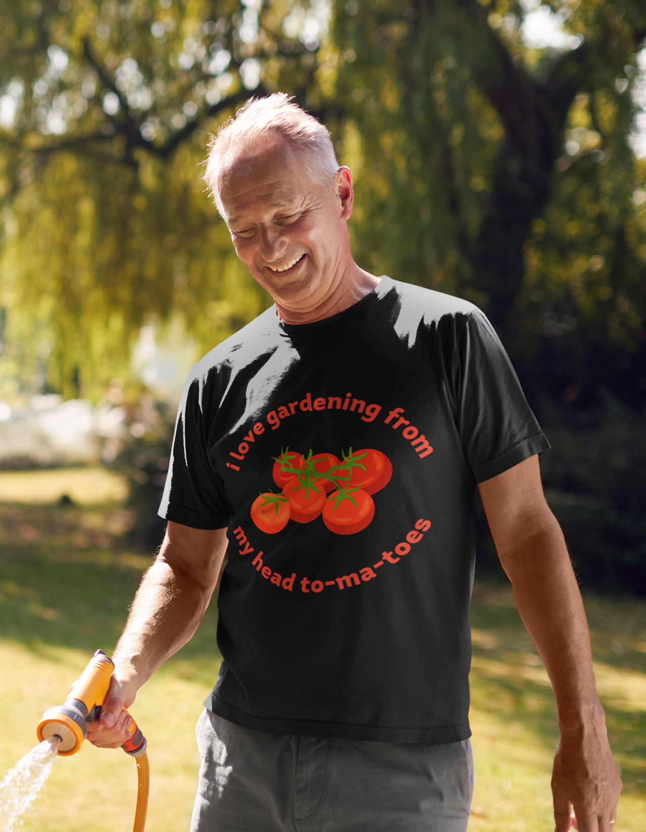 Gardening From My Head Tomatoes - Premium T-Shirt