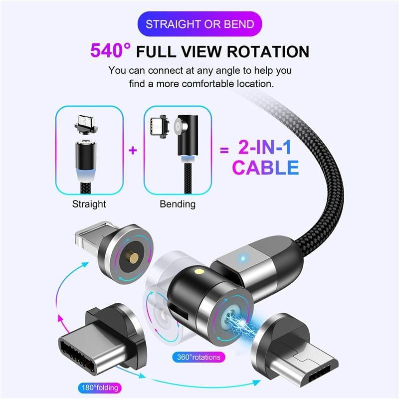 Magnetic Rotatable Charging Cable PeekWise