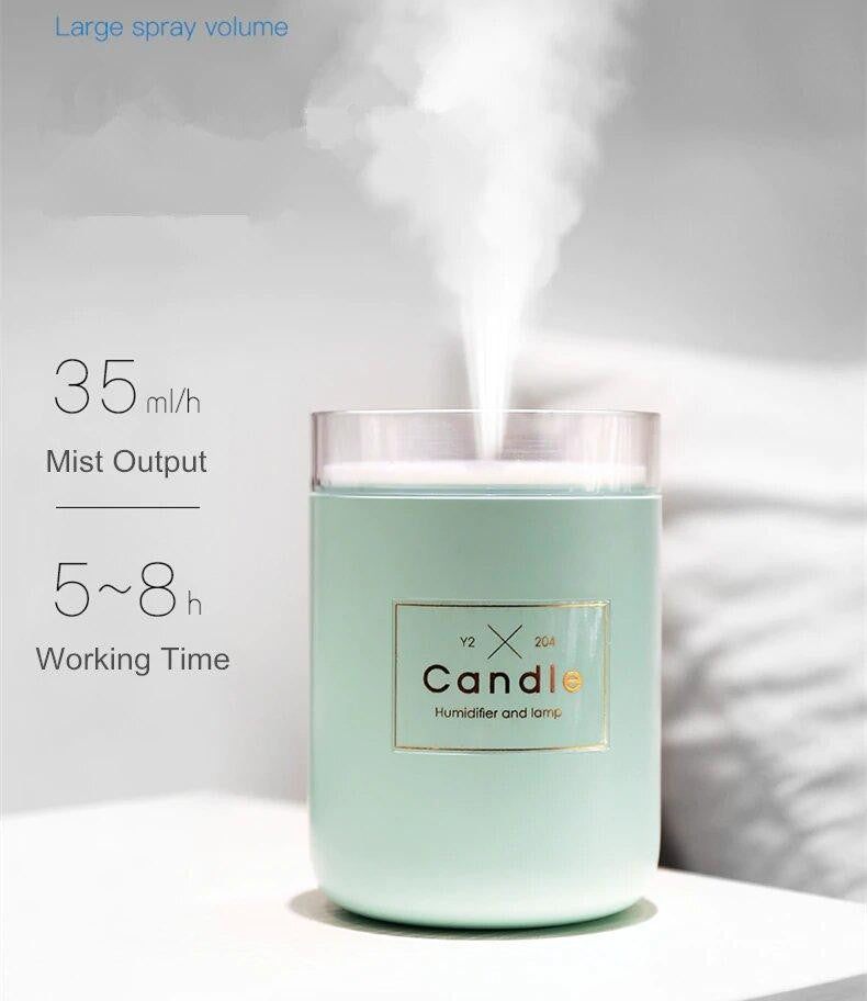 Ultrasonic Air Humidifier Candle Lamp - PeekWise