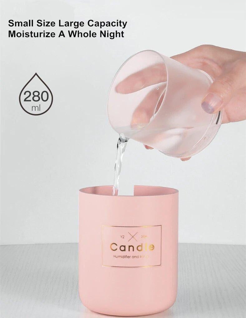 Ultrasonic Air Humidifier Candle Lamp - PeekWise