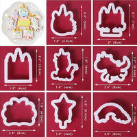 Thumbnail for Unicorn Cookie Cutters (Set of 8)