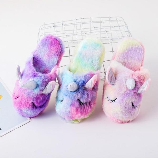 Unicorn Plush Slippers