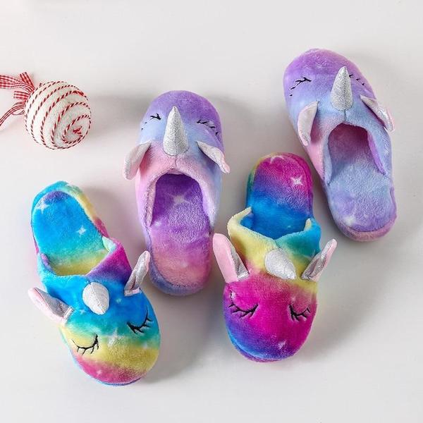 Unicorn Plush Slippers