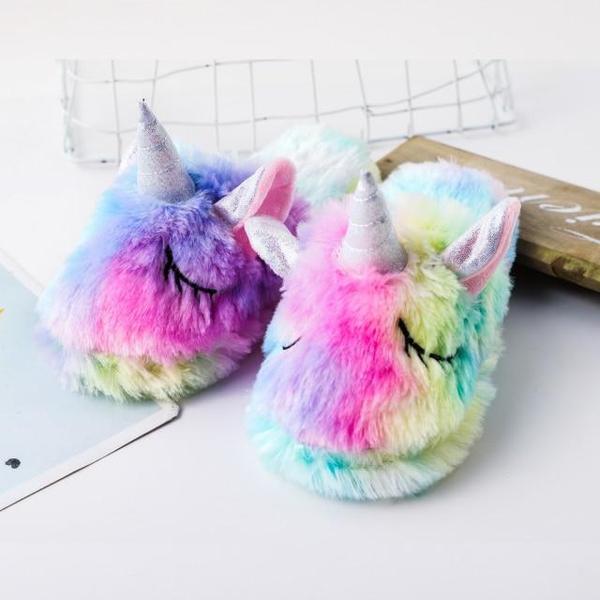 Unicorn Plush Slippers