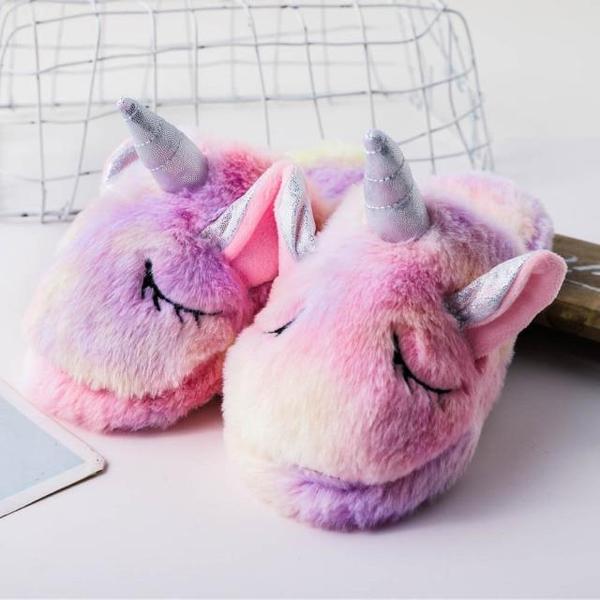 Unicorn Plush Slippers