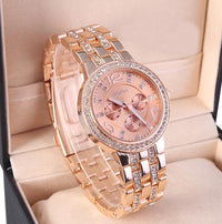 Thumbnail for Rose Gold Rhinestone Watch - 80% Off