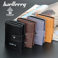 Thumbnail for (Up to 15 cards) Automatic Leather Card Holder with buckle & RFID Protection PeekWise