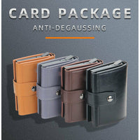 Thumbnail for (Up to 15 cards) Automatic Leather Card Holder with buckle & RFID Protection PeekWise