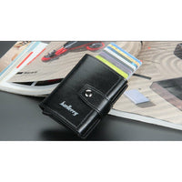 Thumbnail for (Up to 15 cards) Automatic Leather Card Holder with buckle & RFID Protection PeekWise