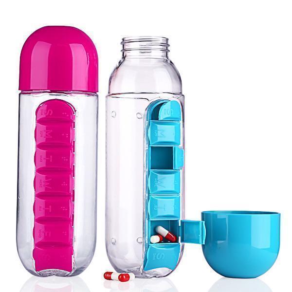 Vitamin Pill Box Water Bottle