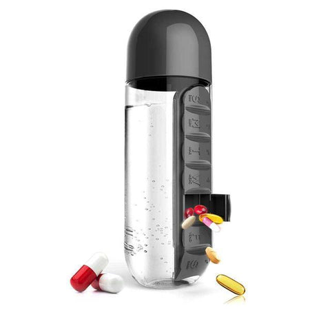 Vitamin Pill Box Water Bottle